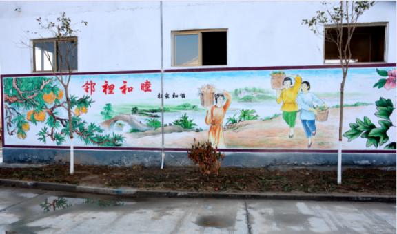 万安乡镇文化墙 乡风文明焕发新活力